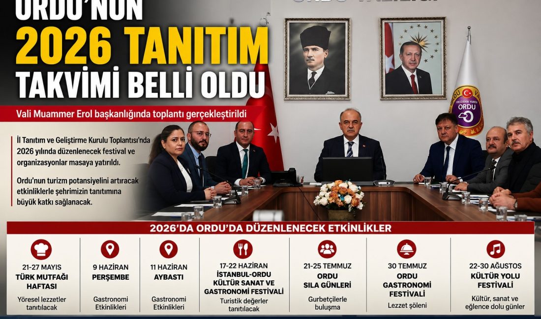 Vali Muammer Erol başkanlığında gerçekleştirilen İl Tanıtım ve Geliştirme Kurulu