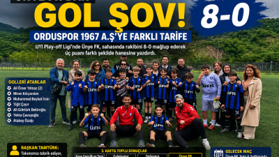 U11 Play-off Ligi’nde mücadele eden Ünye FK, sahasında ağırladığı Orduspor