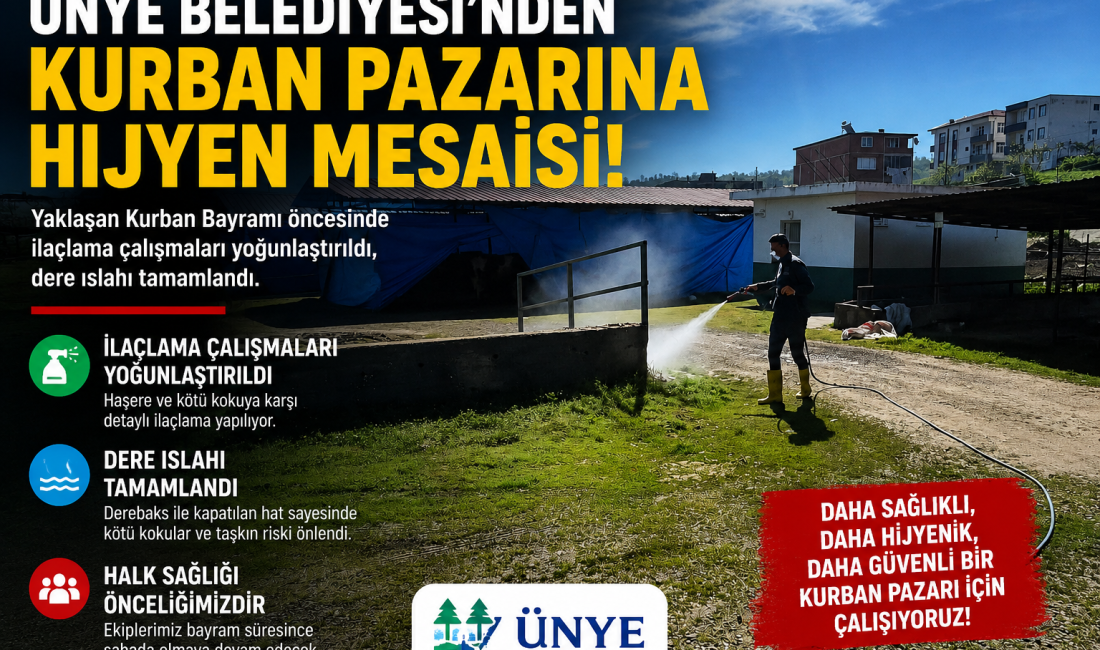 Ünye Belediyesi, yaklaşan Kurban Bayramı öncesinde vatandaşların daha sağlıklı ve