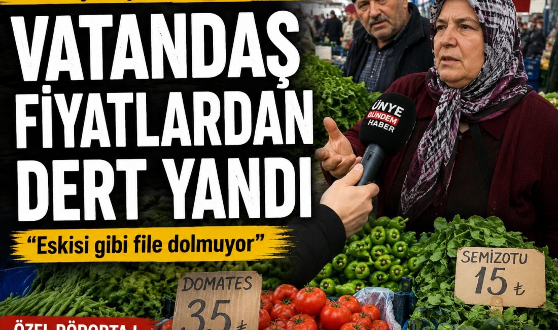 Ünye’de bu hafta kurulan Çarşamba Pazarı’nda hem vatandaş hem de