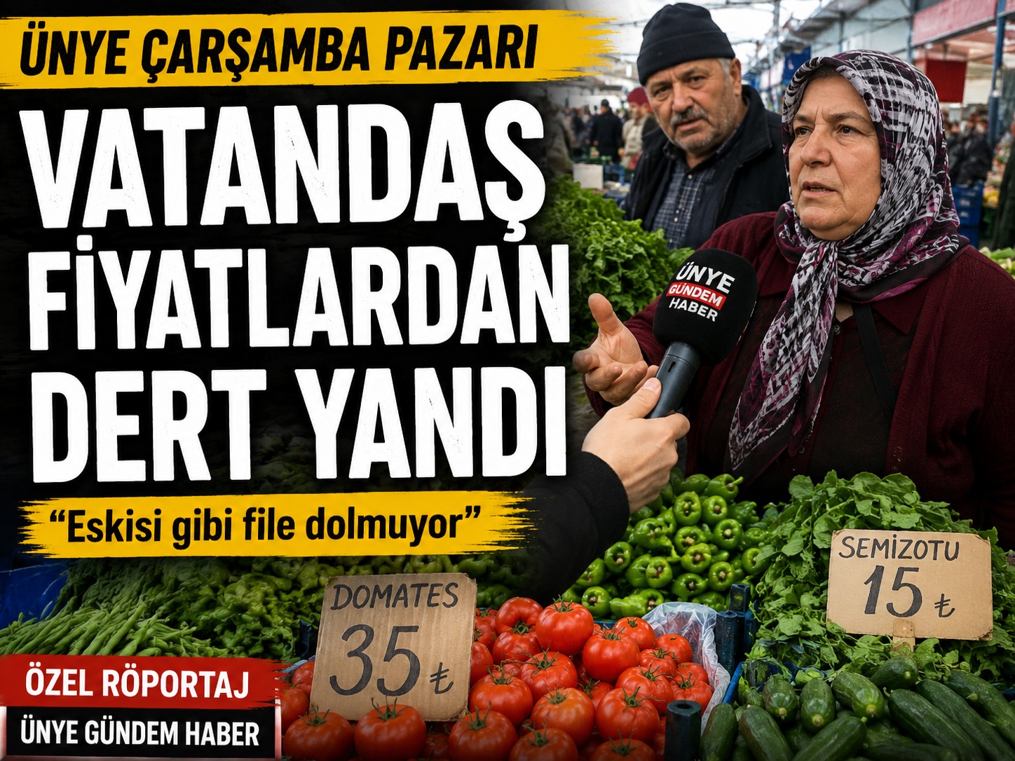 unye carsamba pazarinda vatandas dert yandi
