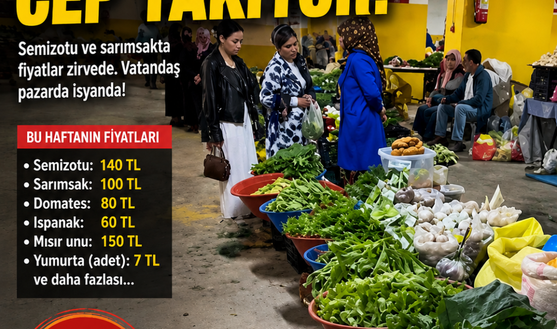 Ünye’de etkili olan serin hava ve yağış sonrası pazarda bazı