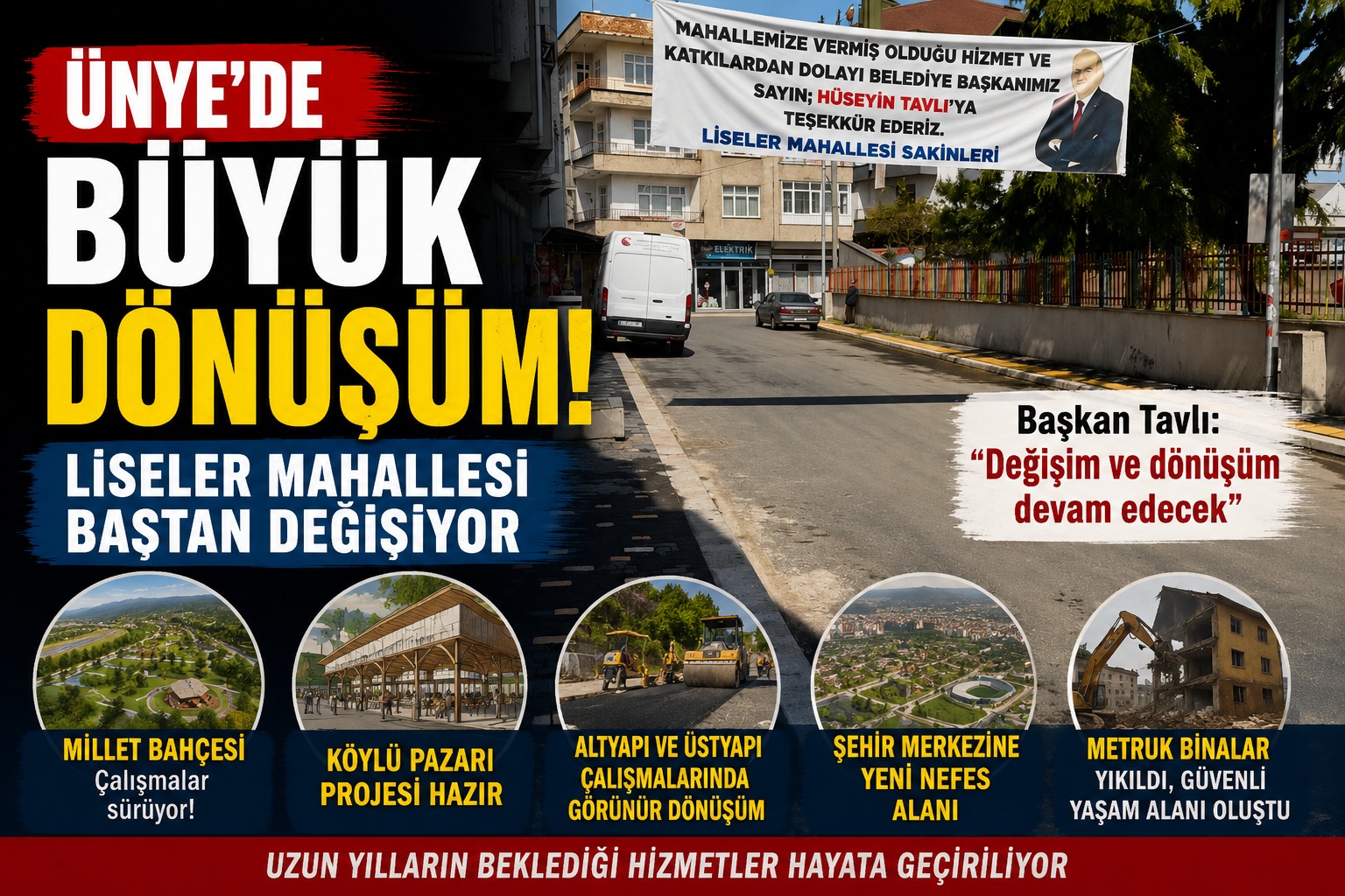 Ünye’de Büyük Dönüşüm! Liseler Mahallesi Baştan Değişiyor unyede buyuk donusum