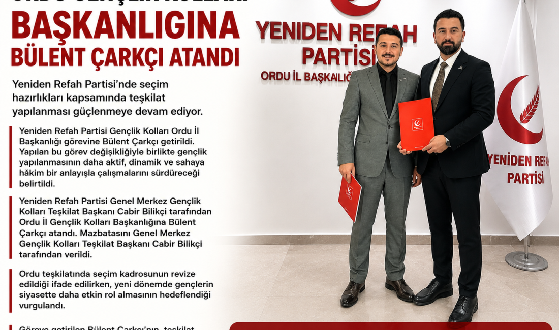 Yeniden Refah Partisi’nde teşkilat yapılanması kapsamında Ordu İl Gençlik Kolları