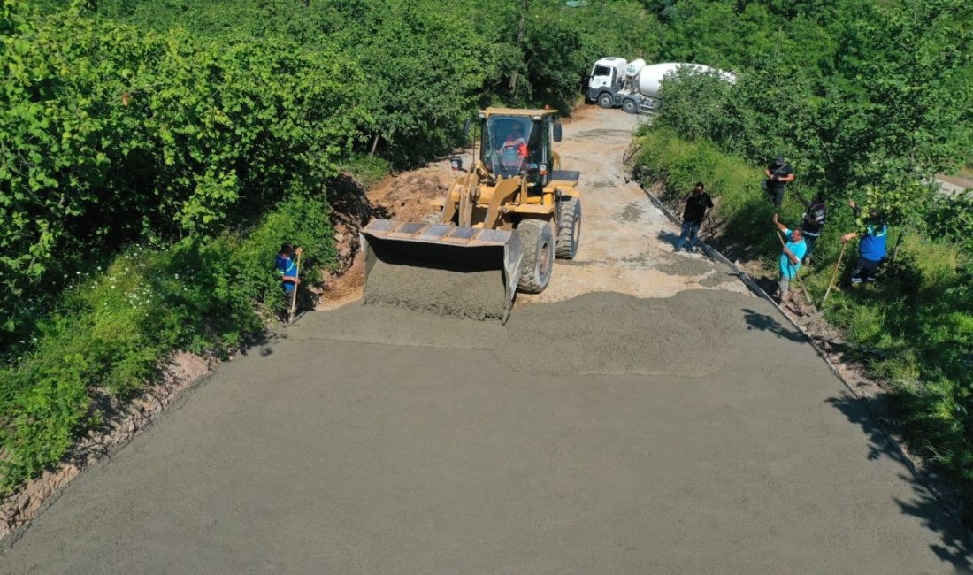 Fatsa İslamdağ Mahallesi’nde heyelan nedeniyle kapanan yol için açılan alternatif