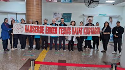 Ünye Devlet Hastanesi tarafından düzenlenen farkındalık etkinliklerinde vatandaşlara cilt kanseri
