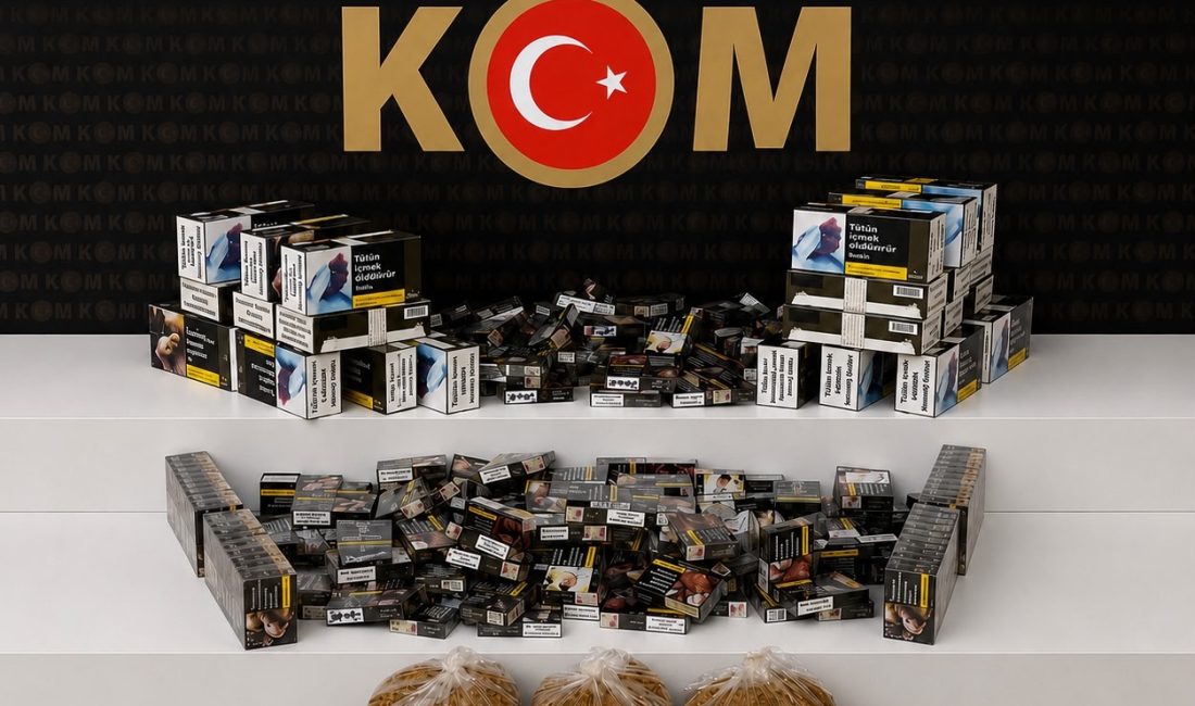 KOM ekiplerinin çalışmasında tarihi geçmiş nargile tütünleri ve kaçak sigaralar