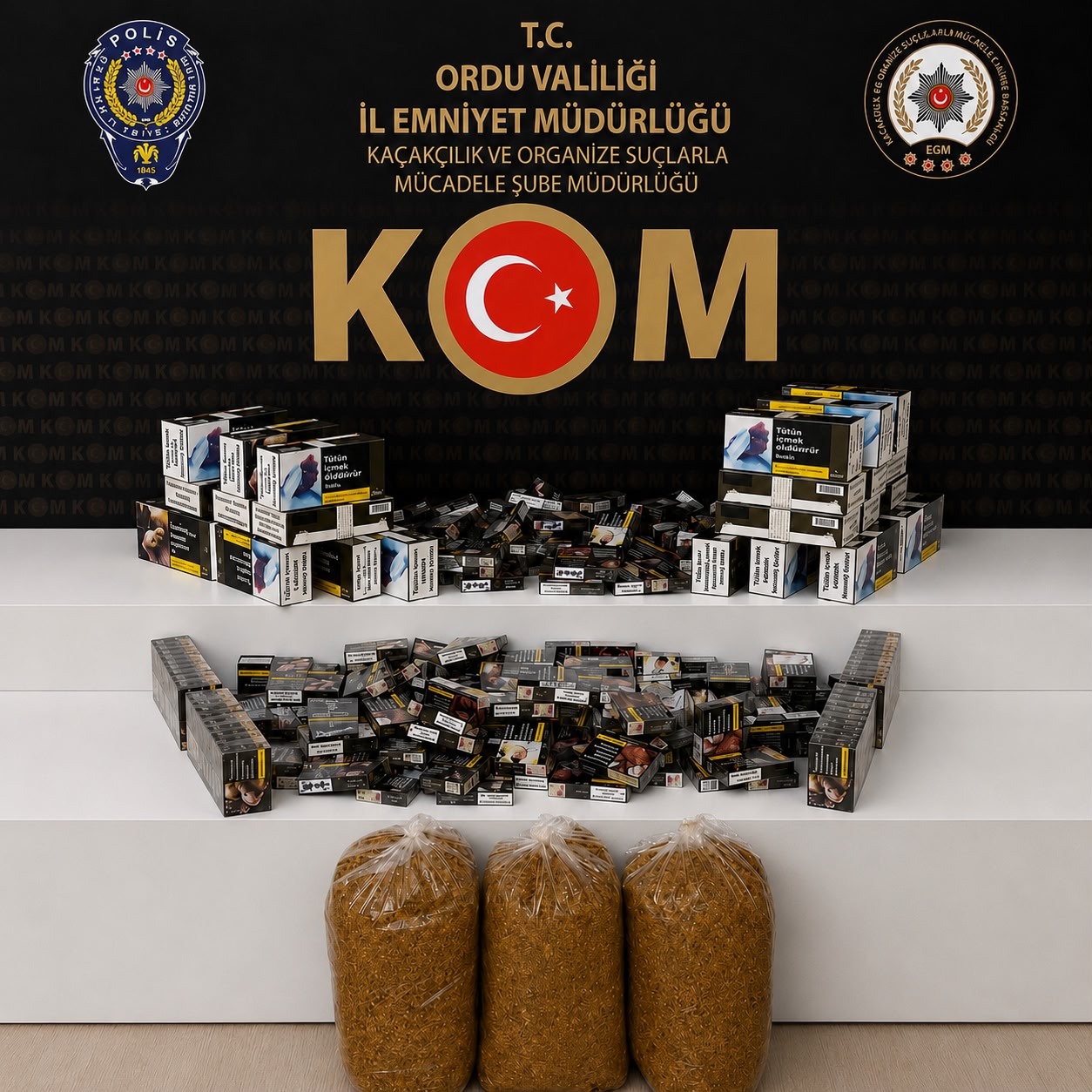 Ordu’da Kaçak Tütün Operasyonu: Binlerce Makaron Ele Geçirildi kacak tutun