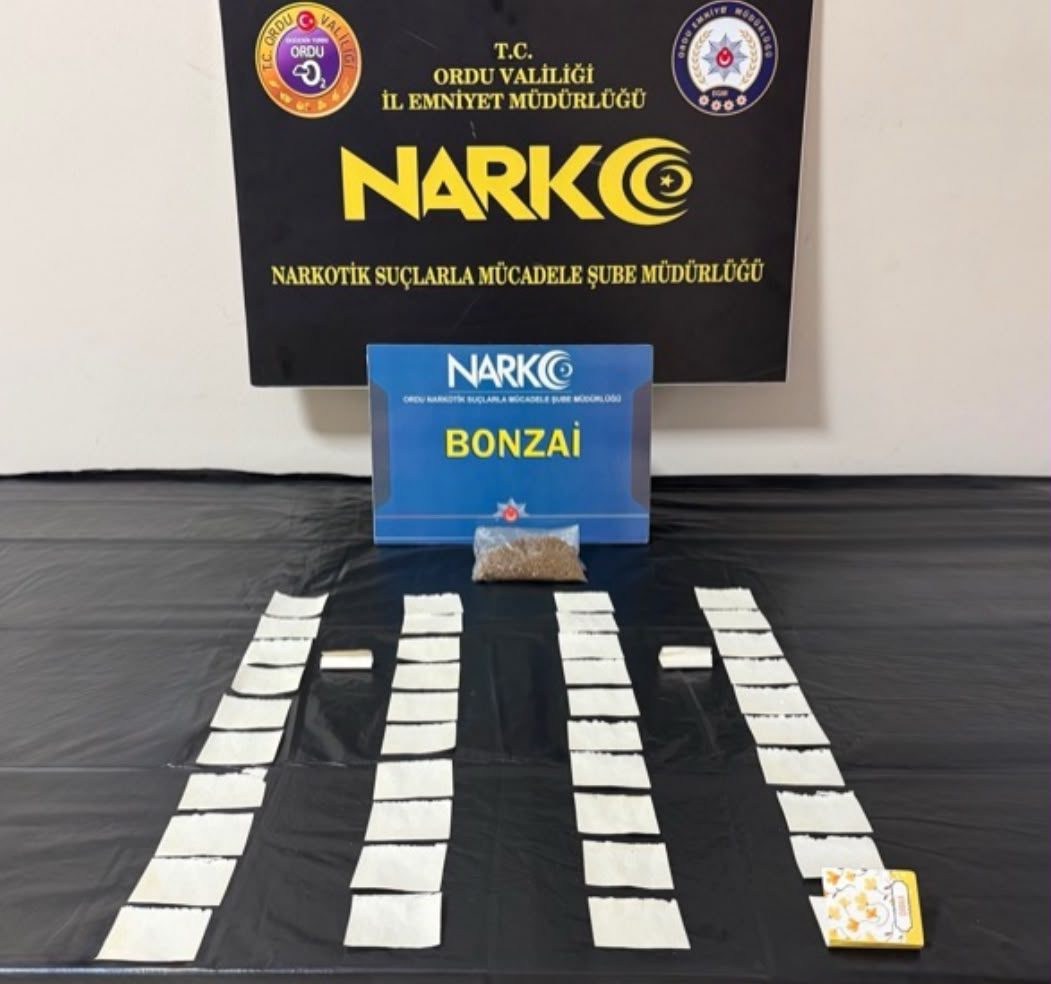 Ordu’da narkotik ekiplerinin 9-13 Haziran tarihleri arasında gerçekleştirdiği operasyonlarda çok