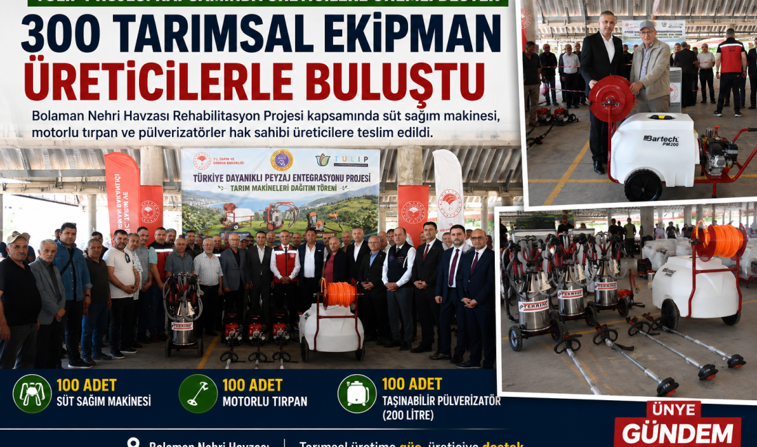 Bolaman Nehri Havzası Rehabilitasyon Projesi kapsamında üreticilere süt sağım makinesi,