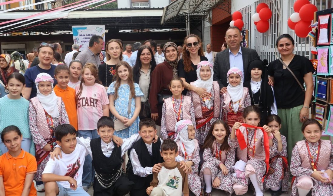 İnönü İlkokulu'nda düzenlenen Ünye Kültürel Gelişim Programı Sergisi'nde öğrencilerin yıl