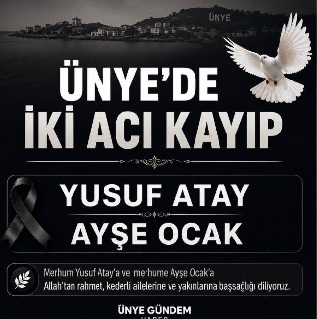 Yusuf Atay ve Ayşe Ocak’ın vefatı sevenlerini yasa boğdu.