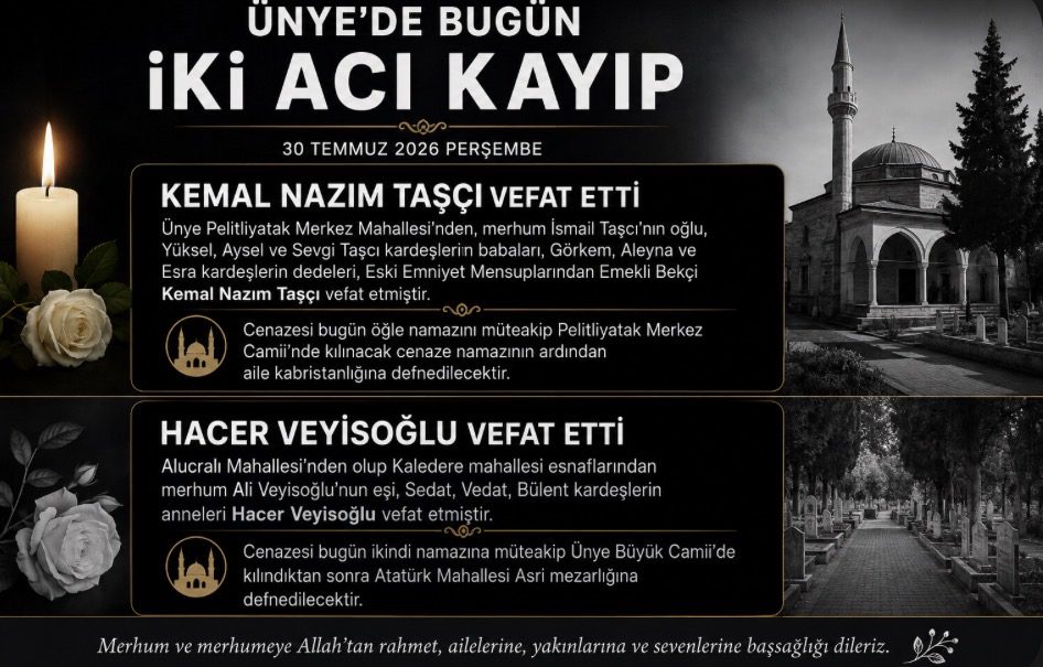 Nazım Taşcı ve Hacer Veyisoğlu Vefat Etti