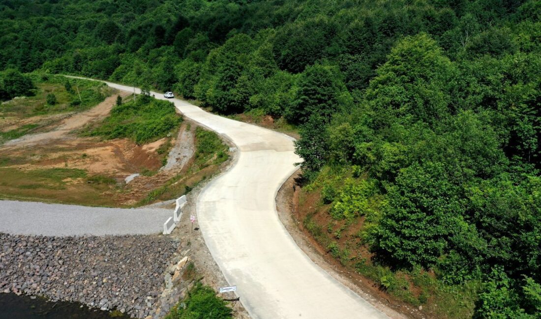 Ordu Büyükşehir Belediyesi, Gürgentepe Akören Göleti'ne ulaşımı sağlayan 1,9 kilometrelik