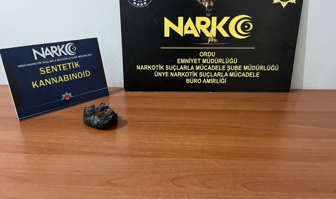 Narkotik ekiplerinin çalışmasında 66 gram sentetik kannabinoid ele geçirilirken, gözaltına