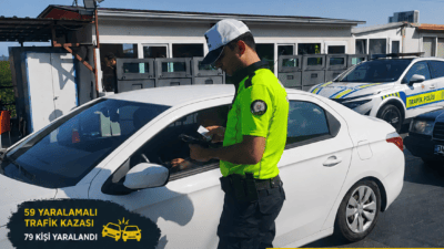 Ordu'da 20-26 Temmuz tarihleri arasında 59 yaralamalı trafik kazası meydana