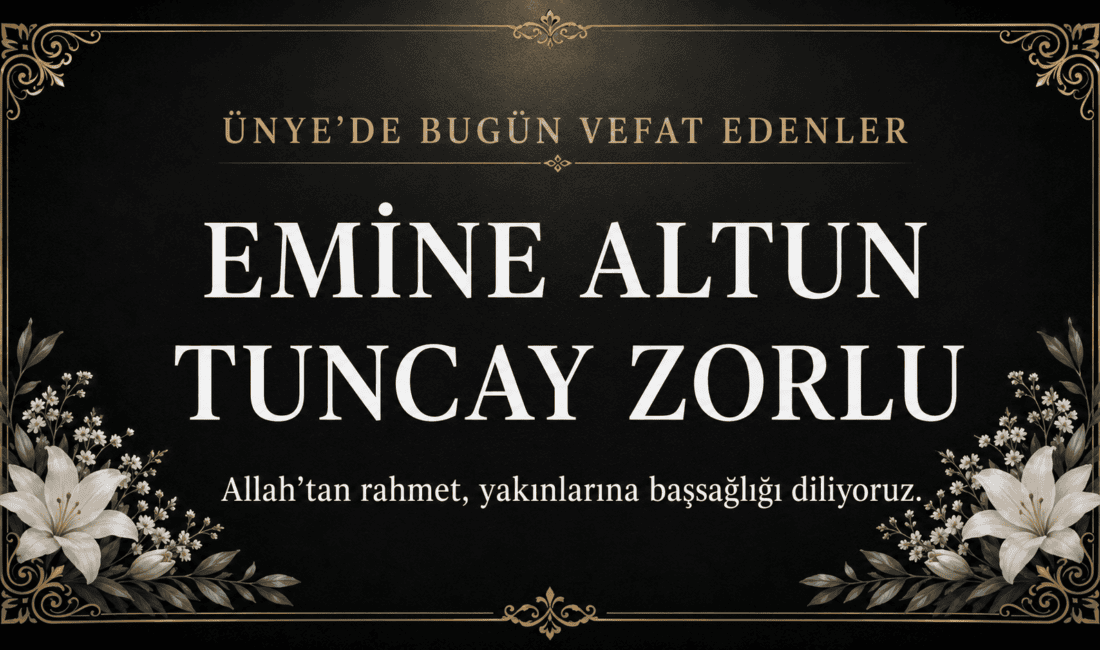 Emine Altun vefat etti Çaybaşı Çay Mahallesi’nden merhum Serdaroğlu İsmail