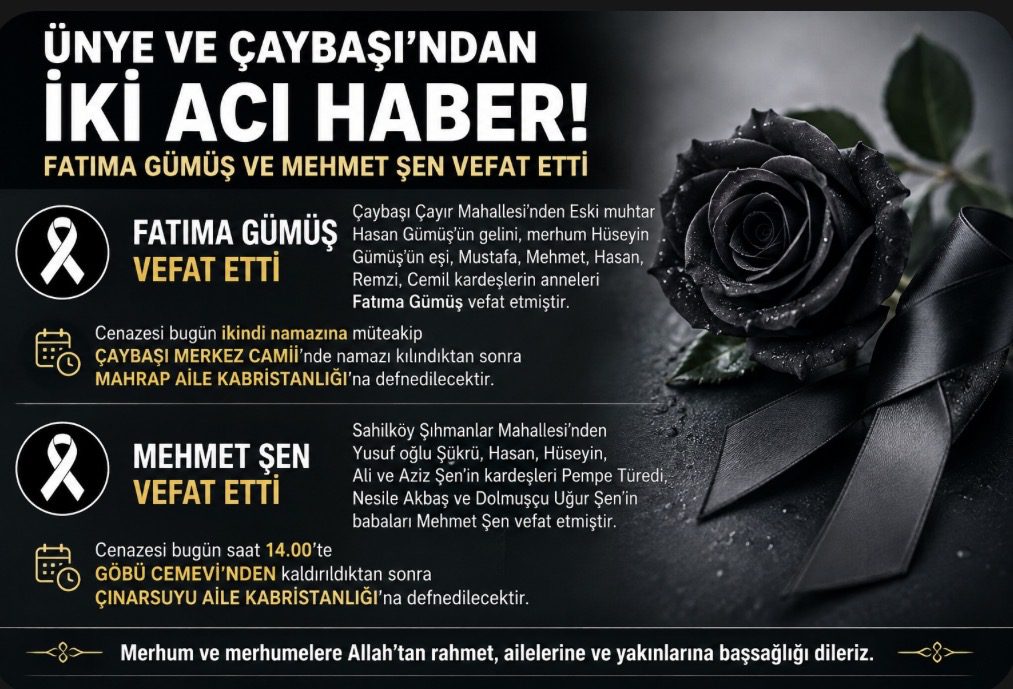 Çaybaşı Çayır Mahallesi’nden Fatıma Gümüş ile Sahilköy Şıhmanlar Mahallesi’nden Mehmet