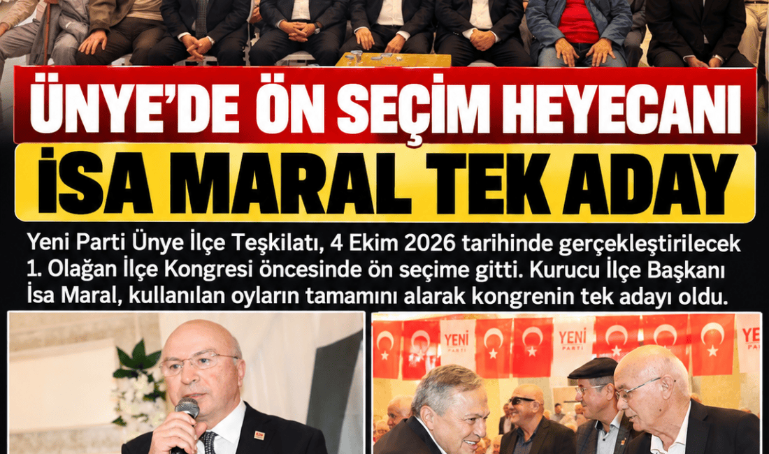 Yeni Parti Ünye İlçe Teşkilatı kongre öncesi sandığa gitti. İsa