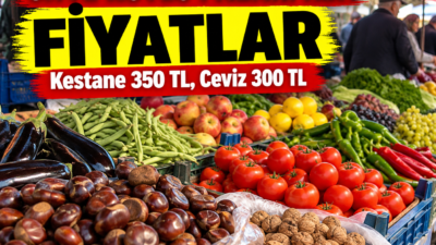 Ünye Köylü Pazarı Fiyatları: Kestane 350 TL, Ceviz 300 TL