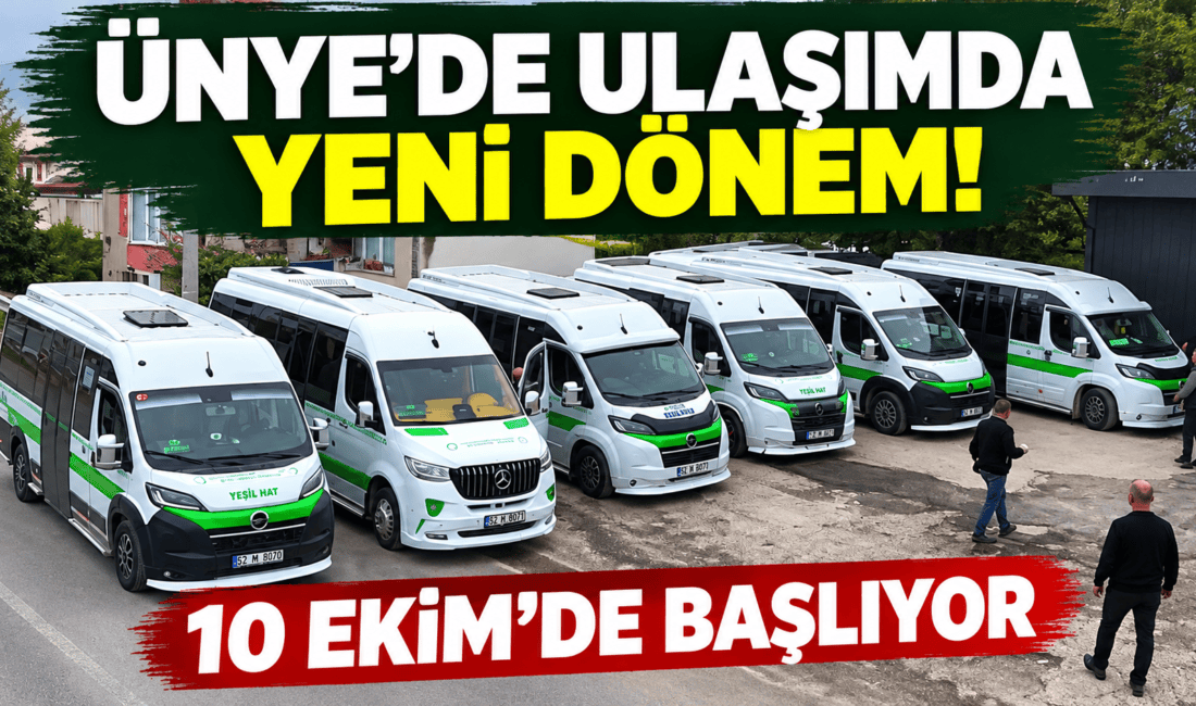 Ünye’de toplu taşıma sistemi yenileniyor. 118 araçla hizmet verecek yeni