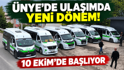 Ünye’de toplu taşıma sistemi yenileniyor. 118 araçla hizmet verecek yeni