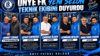 Ünye Futbol Kulübü, 2026-2027 sezonunda görev yapacak teknik ekibini açıkladı.