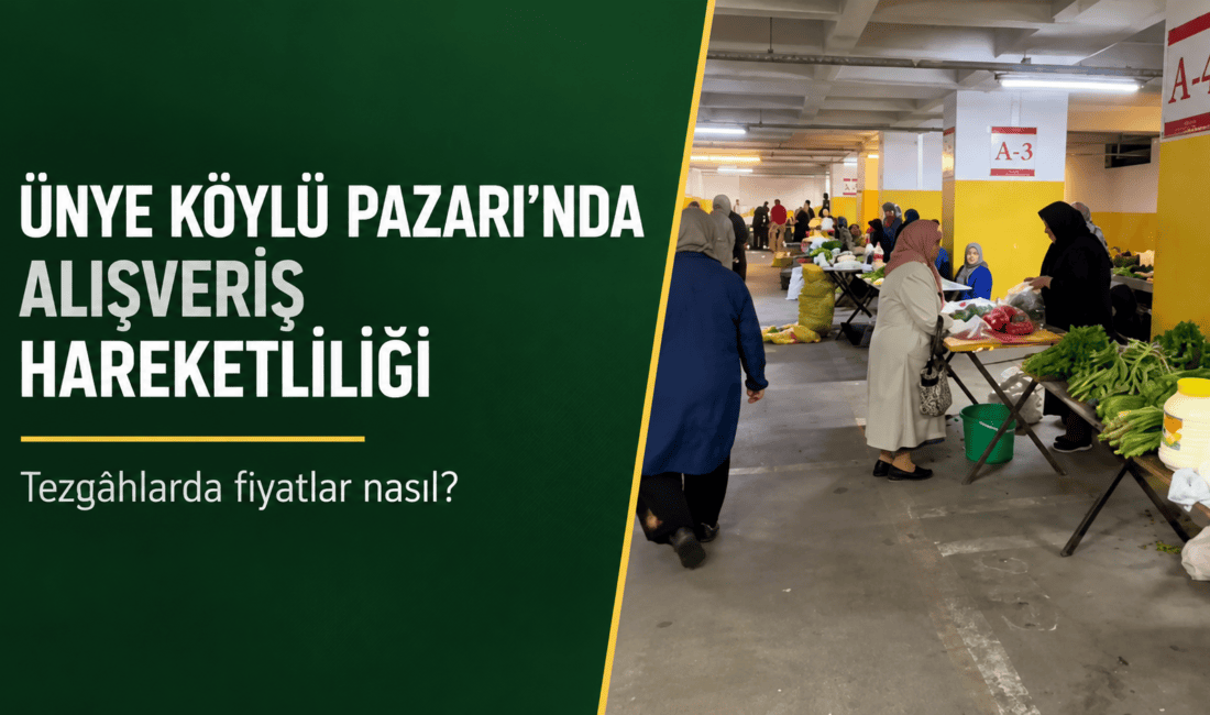 Ünye Köylü Pazarı güneşli havada kalabalık bir gün geçirdi. Elma
