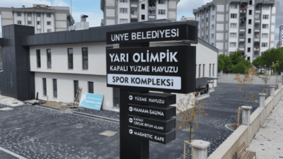 Ünye Yarı Olimpik Yüzme Havuzu açılışa hazırlanıyor. Sauna, Türk hamamı