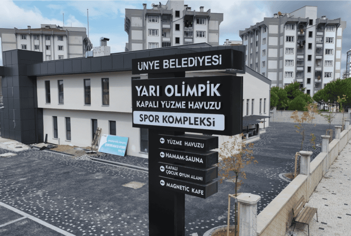 Ünye Yarı Olimpik Yüzme Havuzu açılışa hazırlanıyor. Sauna, Türk hamamı