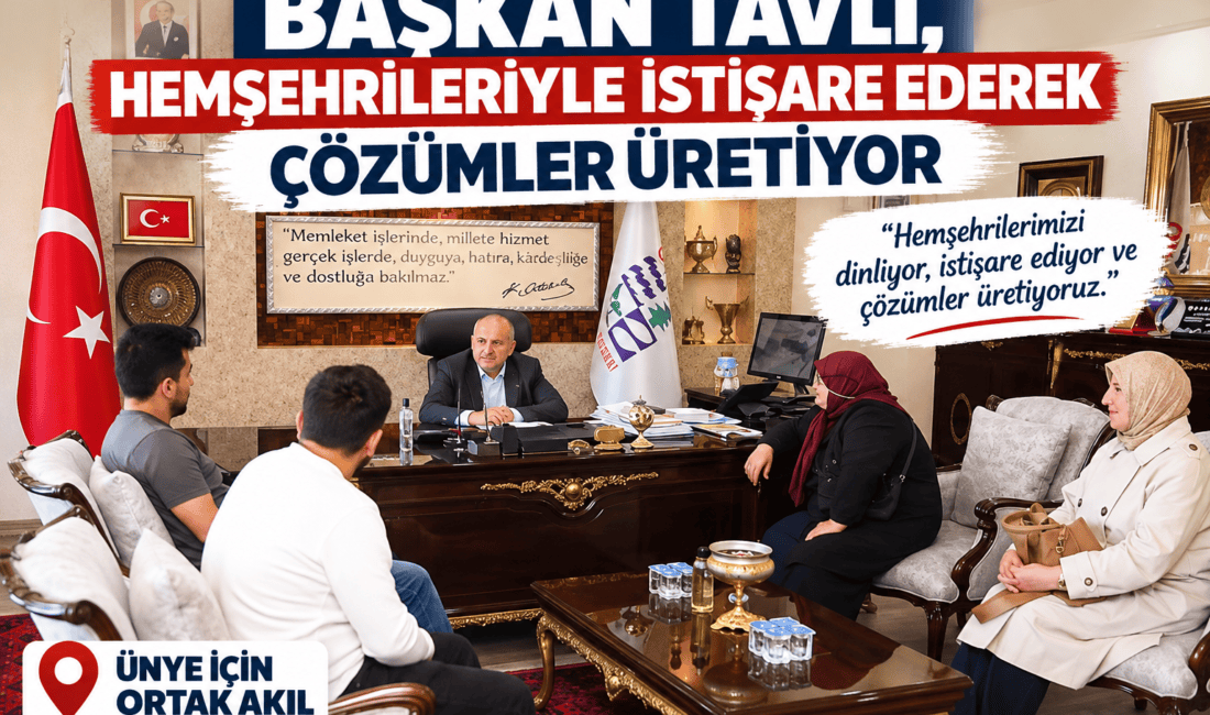 Ünye Belediye Başkanı Hüseyin Tavlı, vatandaşlarla bir araya gelerek talep