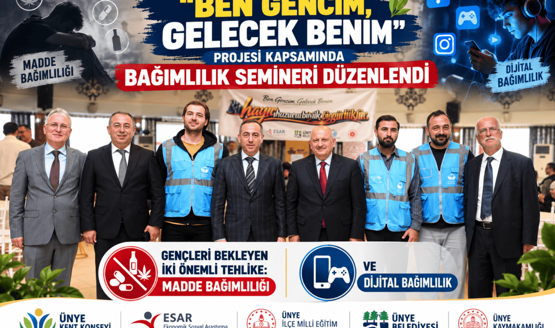 Ünye’de “Ben Gencim, Gelecek Benim” projesi kapsamında madde ve dijital