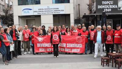 DİSK Dev Emekli-Sen Ünye Şubesi, geçim sıkıntısına dikkat çekerek seyyanen