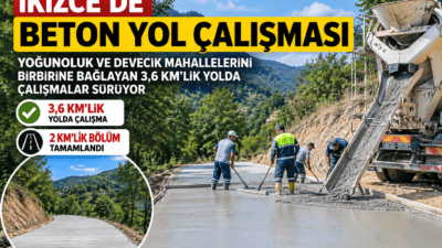 Ordu Büyükşehir Belediyesi, İkizce’de Yoğunoluk ve Devecik mahallelerini bağlayan 3,6
