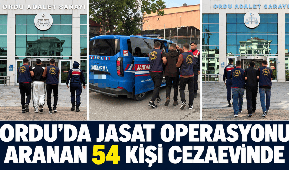 Ordu’da JASAT’ın eylül ayındaki operasyonlarında aranan 54 kişi yakalandı. Bunlardan