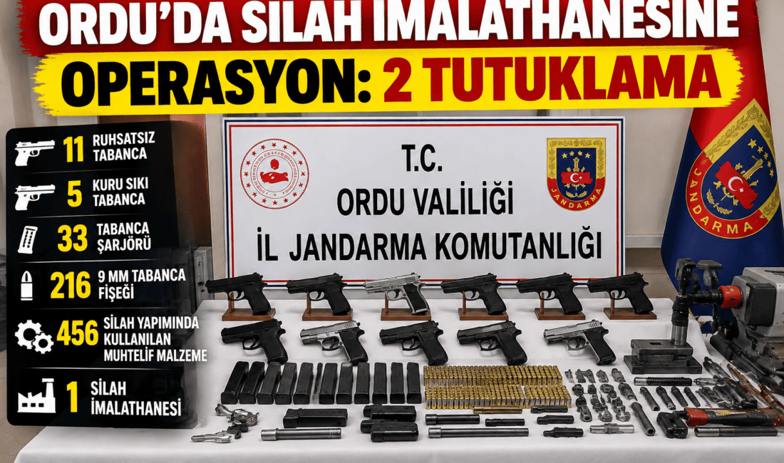 Ordu’nun Altınordu ve Gülyalı ilçelerinde düzenlenen jandarma operasyonunda 11 ruhsatsız