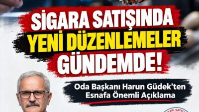 Ünye Esnaf Odası Başkanı Harun Güdek, sigara satışında yaş doğrulaması