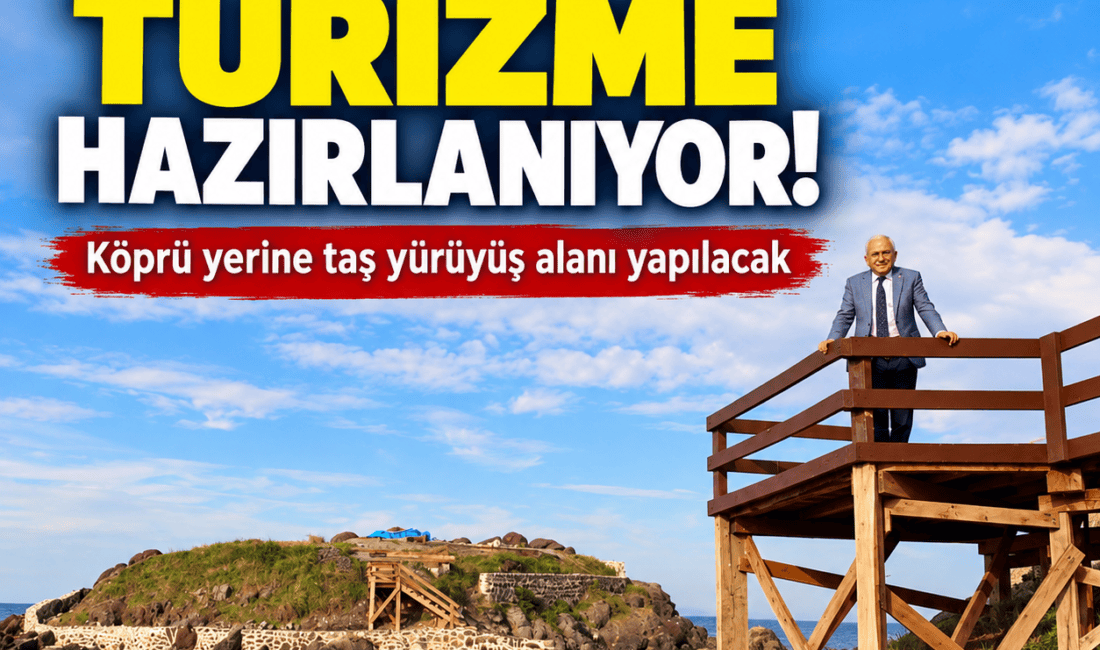 Ünye Ayanikola Adası’nda restorasyon sona yaklaştı. Başkan Hilmi Güler, köprü