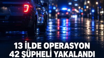 Samsun dahil 13 ilde düzenlenen uyuşturucu operasyonunda 42 şüpheli yakalandı.